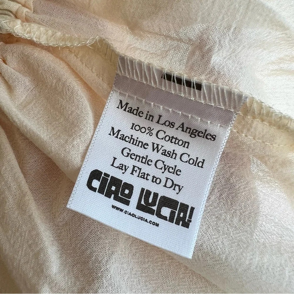 Ciao Lucia Anita Tank Top Ivory NWT Spring Classic Feminine Minimalist Neutral - Picture 5 of 5